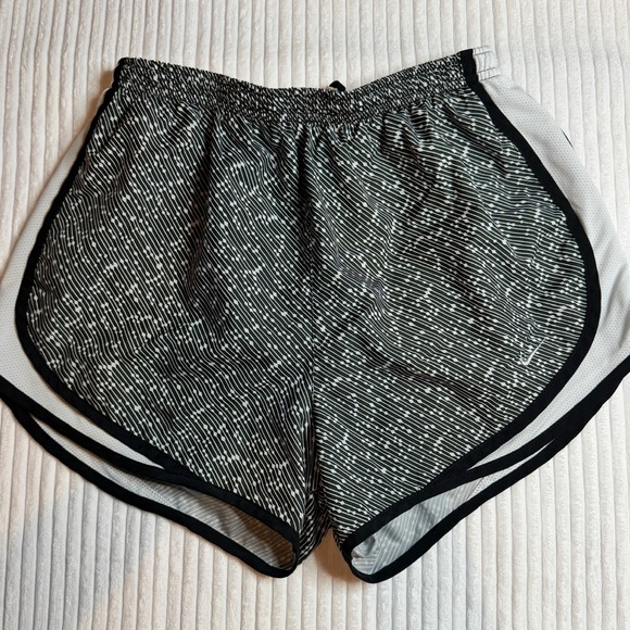 Nike Pants - Nike Black and White Athletic Shorts with Curved Hemline